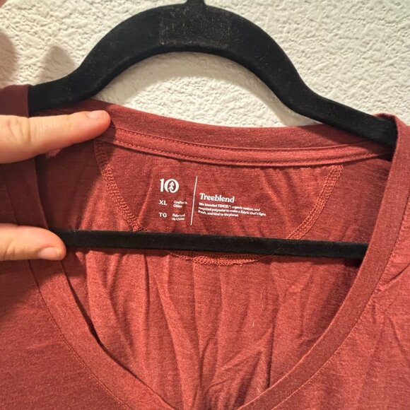 Rust/Red Orange TreeBlend V-Neck T-Shirt - Size XL - Picture 2 of 7